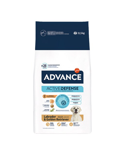 Pienso para perros adultos Labrador y Golden Retriever Advanced Active pavo y arroz 11,5 kg 3