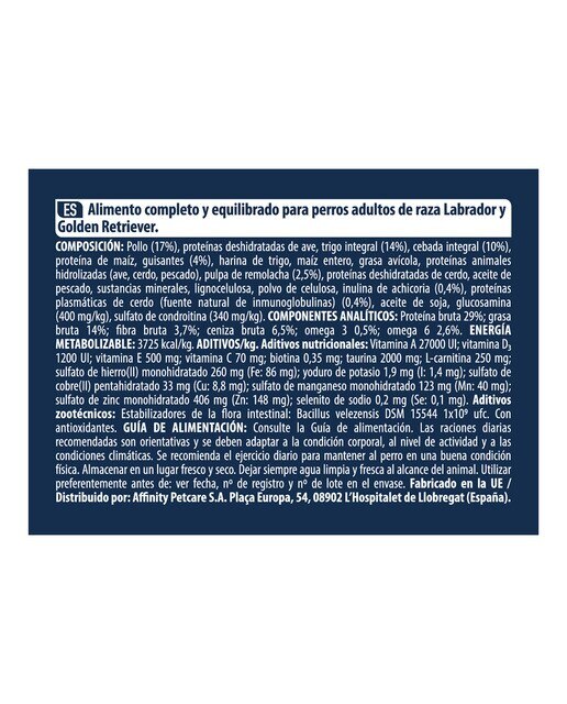 Pienso para perros adultos Labrador y Golden Retriever Advanced Active pavo y arroz 11,5 kg 6