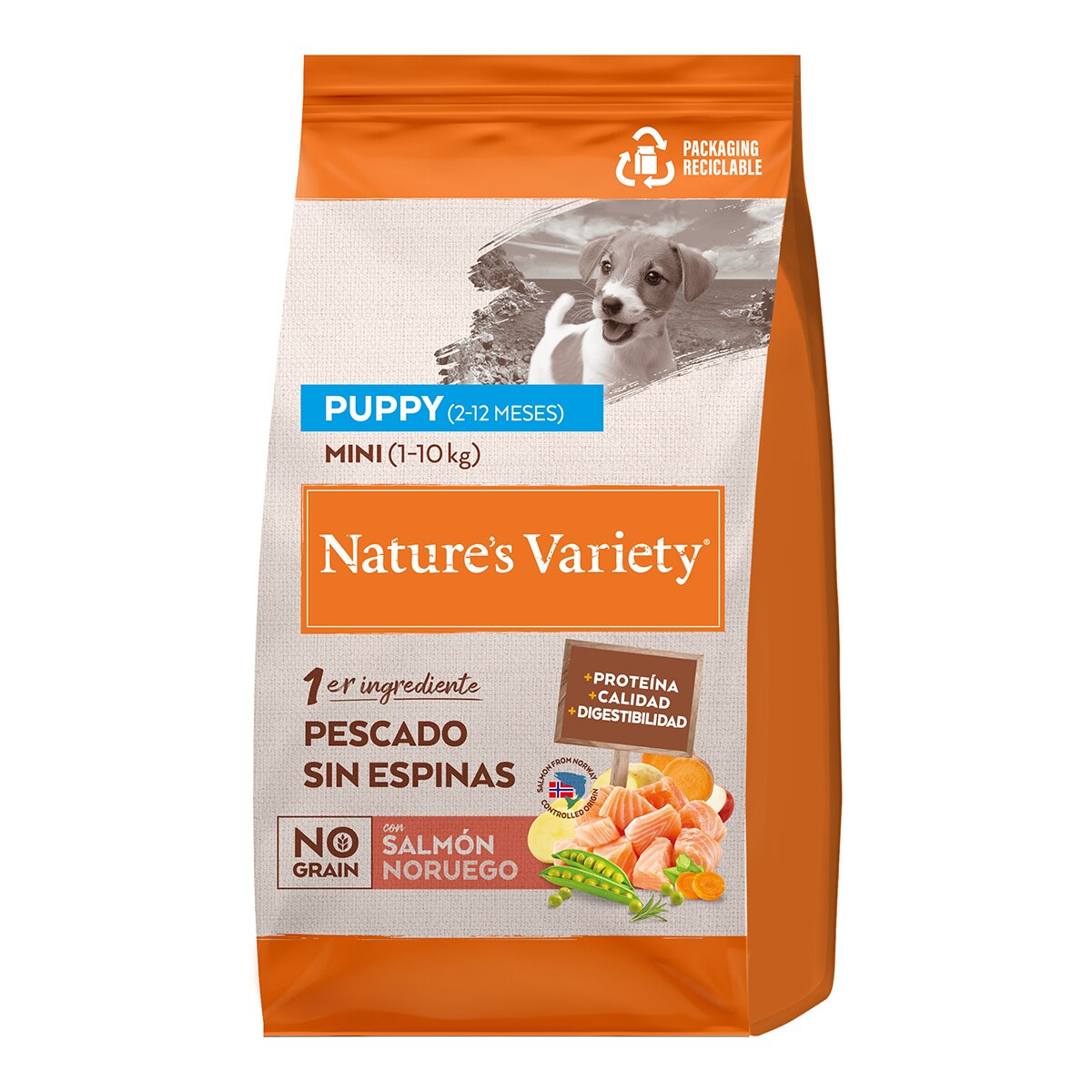 Nature’s Variety – Pienso para perros cachorros minis Nature’s Variety No Grain salmón. 1,5 Kg