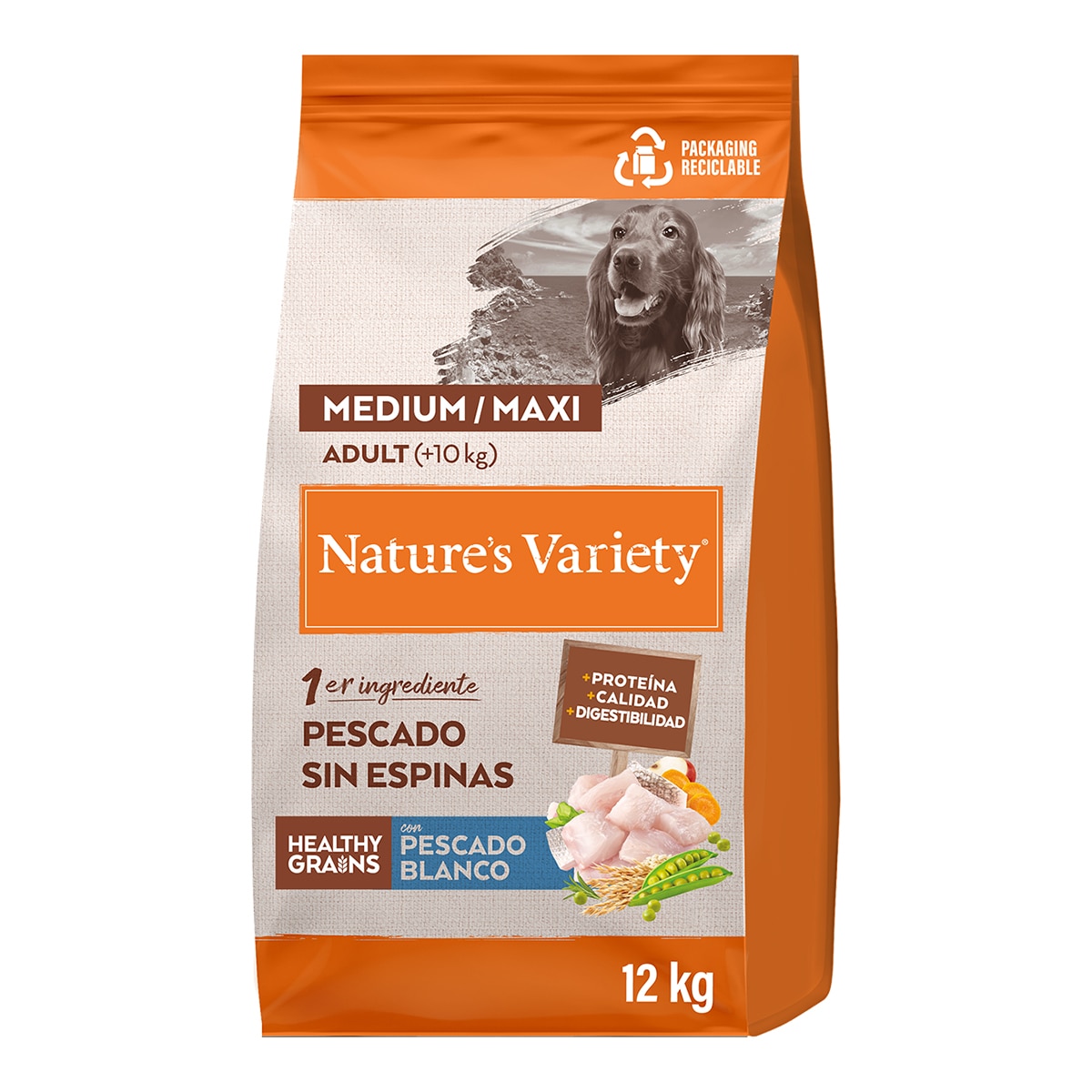 Nature's Variety - Pienso para perros adultos medianos y grandes Nature's Variety Healthy Grain pescado blanco