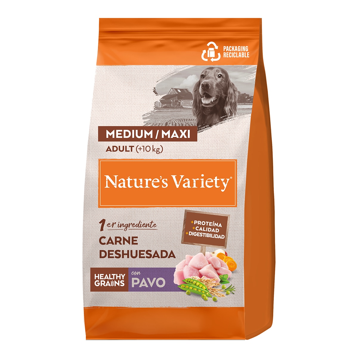 Nature’s Variety – Pienso para perros adultos medianos y grandes Nature’s Variety Healthy Grains pavo. 3 Kg