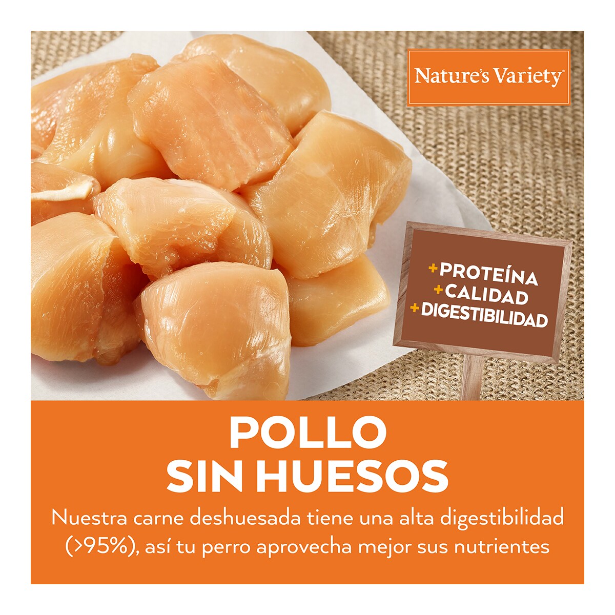Pienso para perros adultos medianos y grandes Nature's Variety No Grain pollo 3