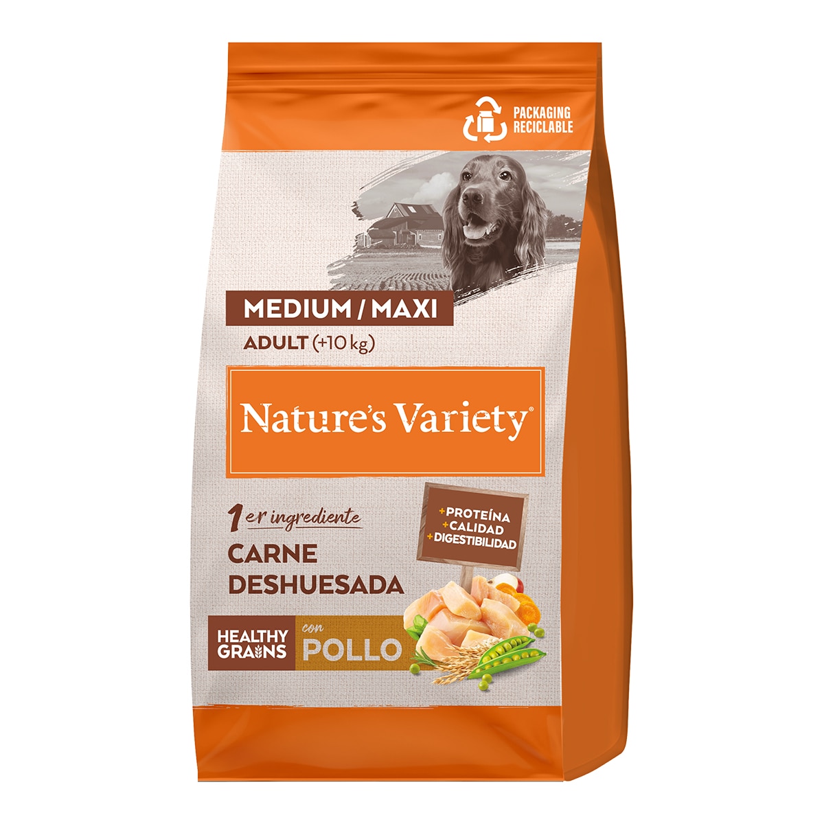 Nature’s Variety – Pienso para perros adultos medianos y grandes Nature’s Variety Healthy grains pollo. 3 Kg