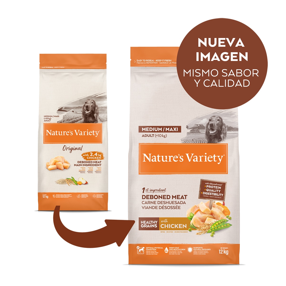 Pienso para perros adultos medianos y grandes Nature's Variety Healthy grains pollo 2