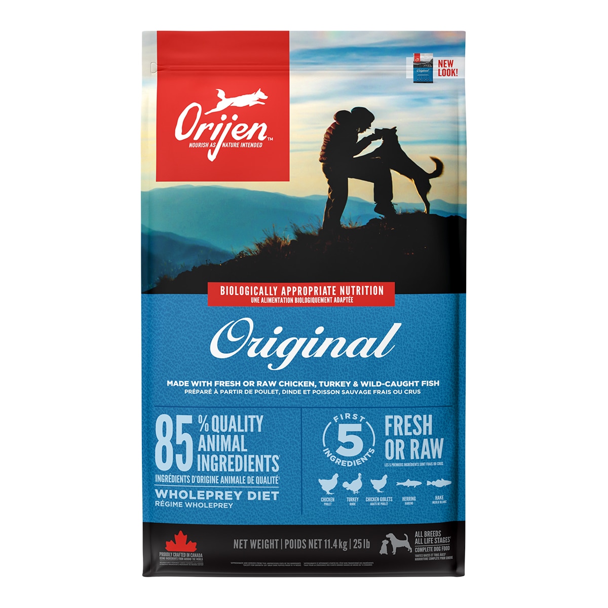Orijen - Pienso para perros Original sabor pollo, pavo y pescado Orijen 11,4 kg.