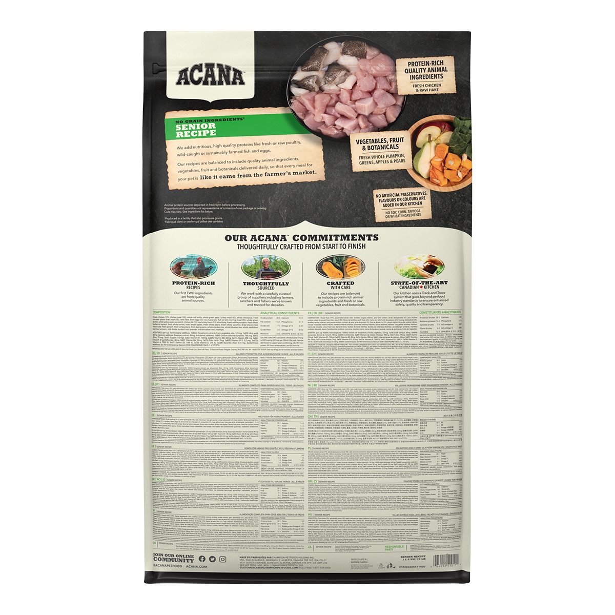 Pienso para perros Sénior sabor pollo Acana 11,4 kg 2