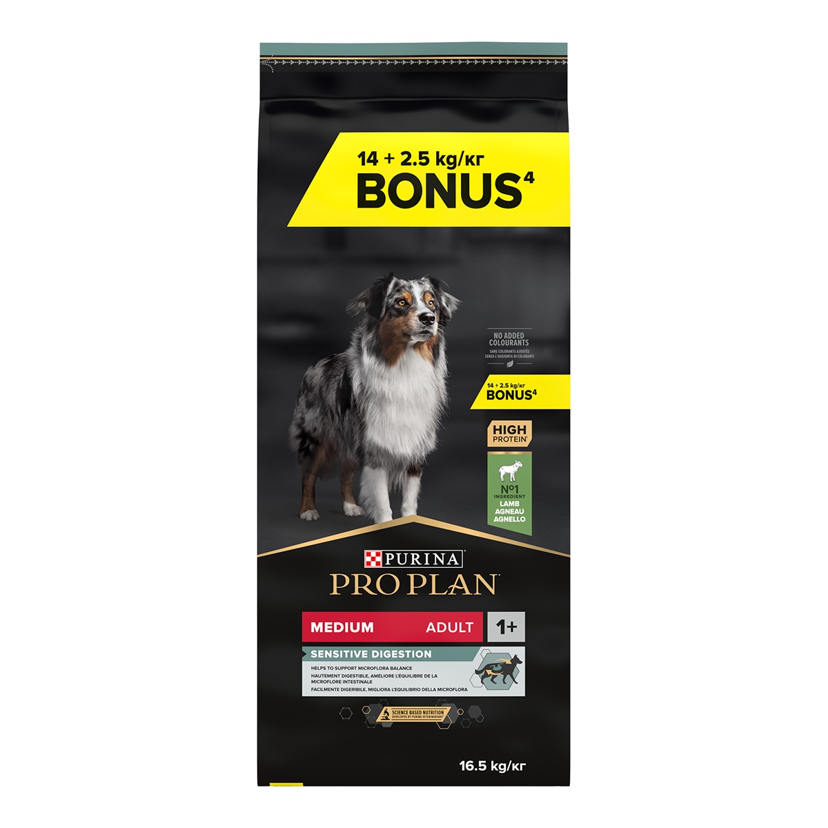 Imagen 0 de Pienso para perros adultos medianos digestión sensible Pro Plan cordero 14 + 2,5 kg