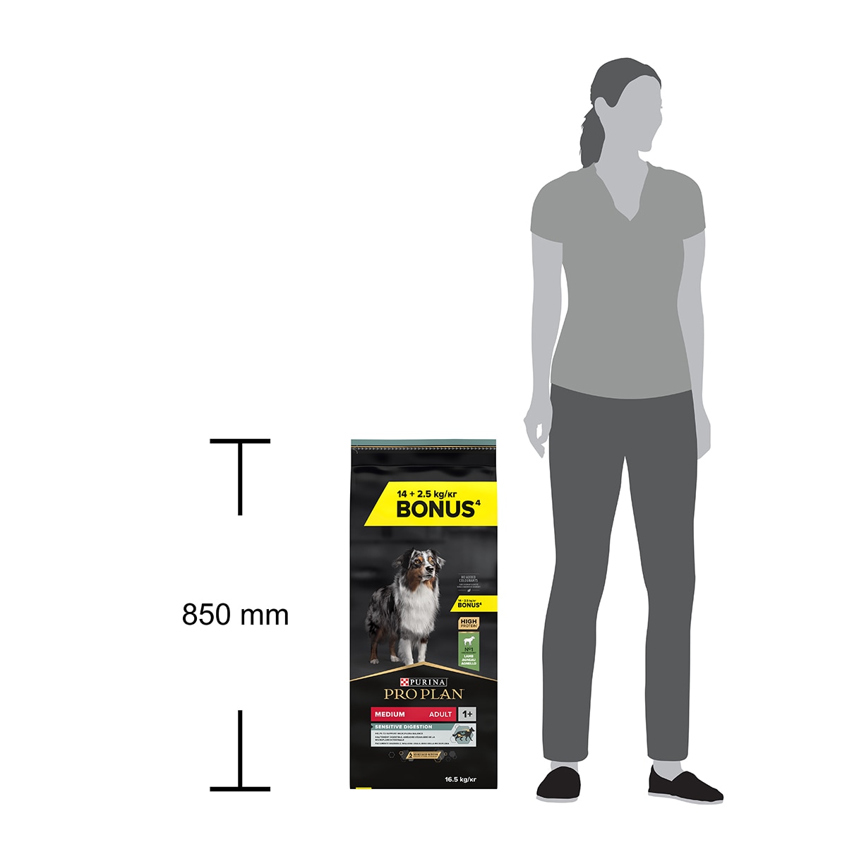 Pienso para perros adultos medianos digestión sensible Pro Plan cordero 14 + 2,5 kg 6