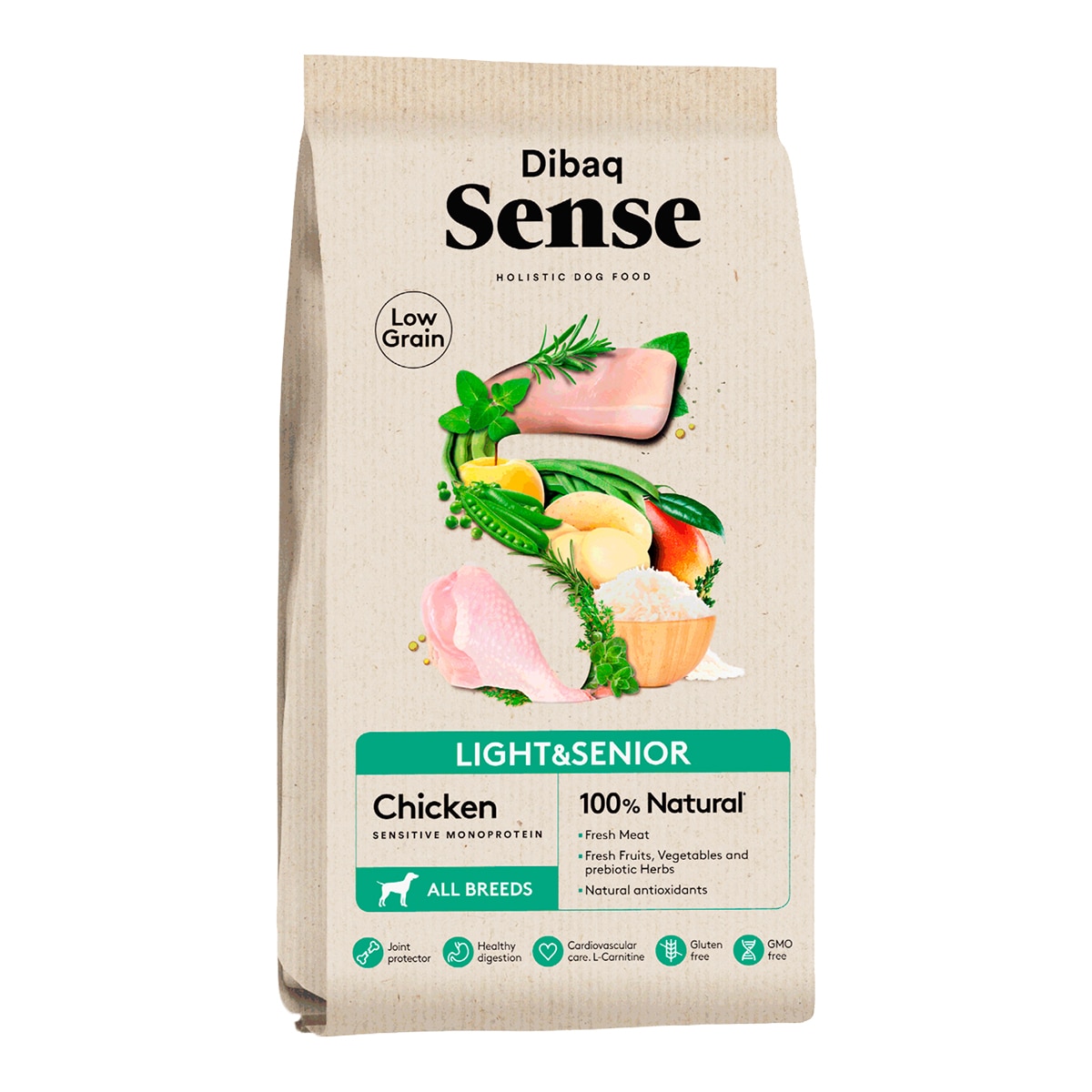 Imagen 0 de Pienso para perros sénior Light Dibac Sense pollo 12 kg