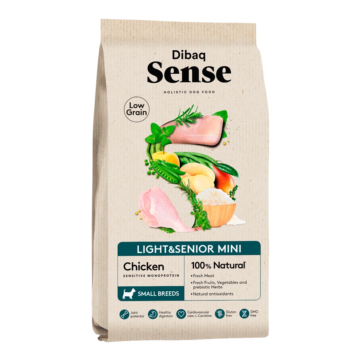 Imagen 0 de Pienso para perros sénior mini light Dibaq Sense pollo 2 kg