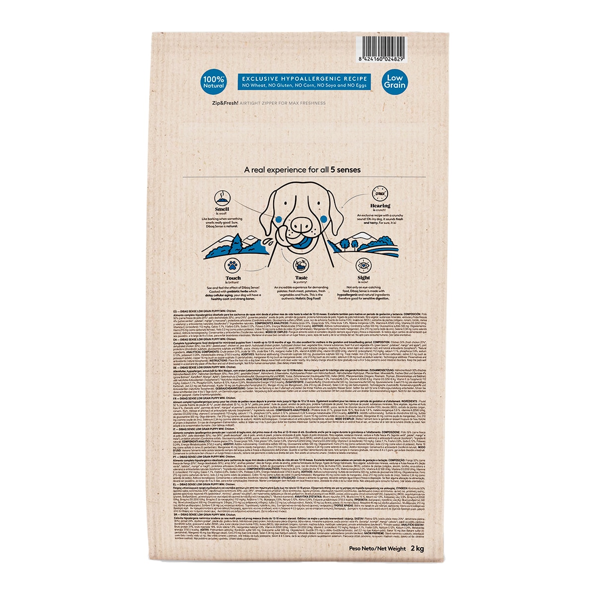 Pienso para perros sénior mini light Dibaq Sense pollo 2 kg 2