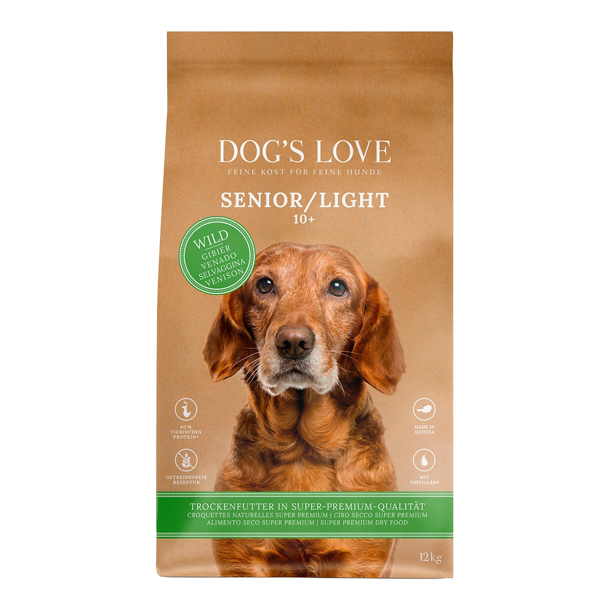 Dog's Love - Pienso para perros sénior light Dog's Love venado