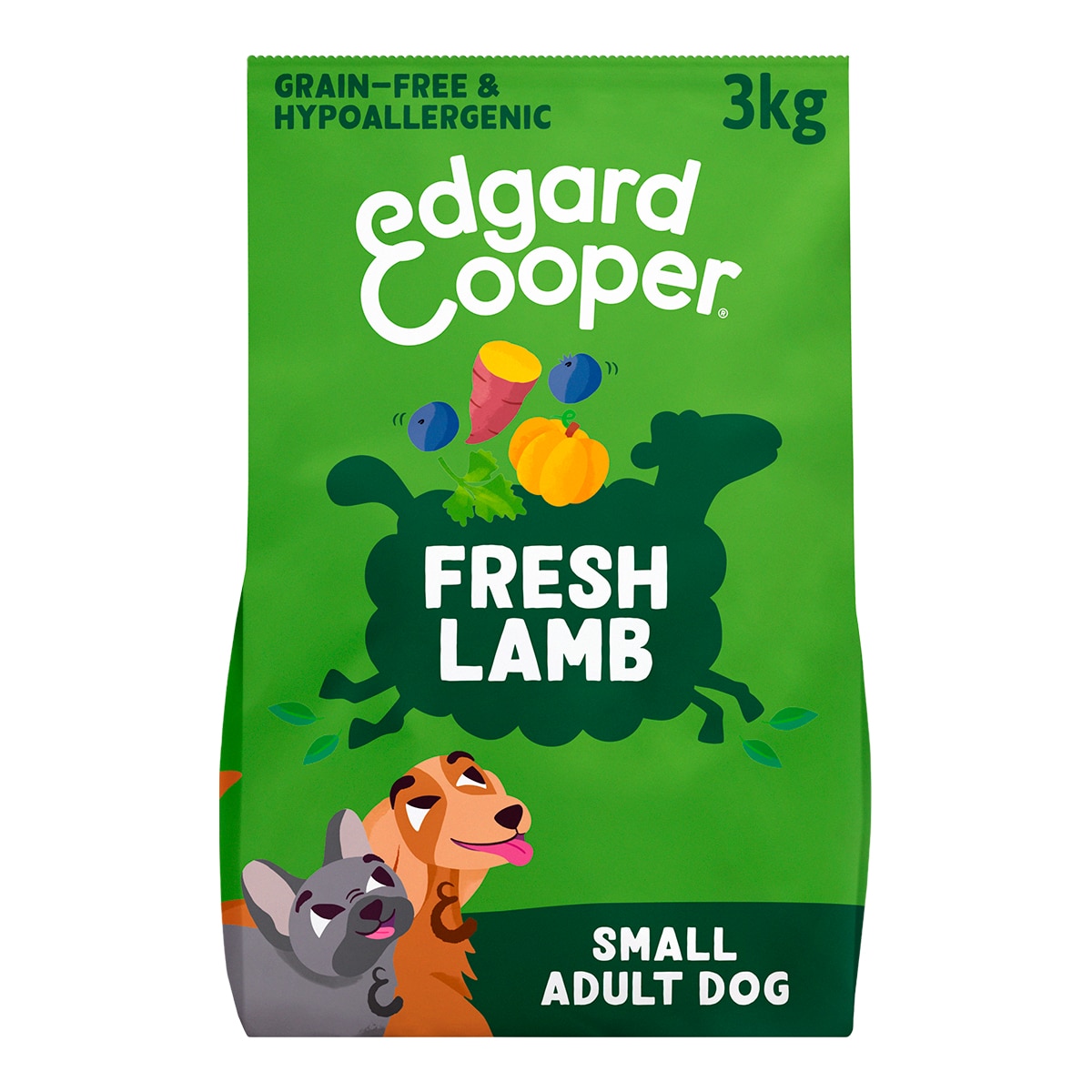 Imagen 0 de Pienso para perros adultos mini Edgard & Cooper cordero fresco 3 kg