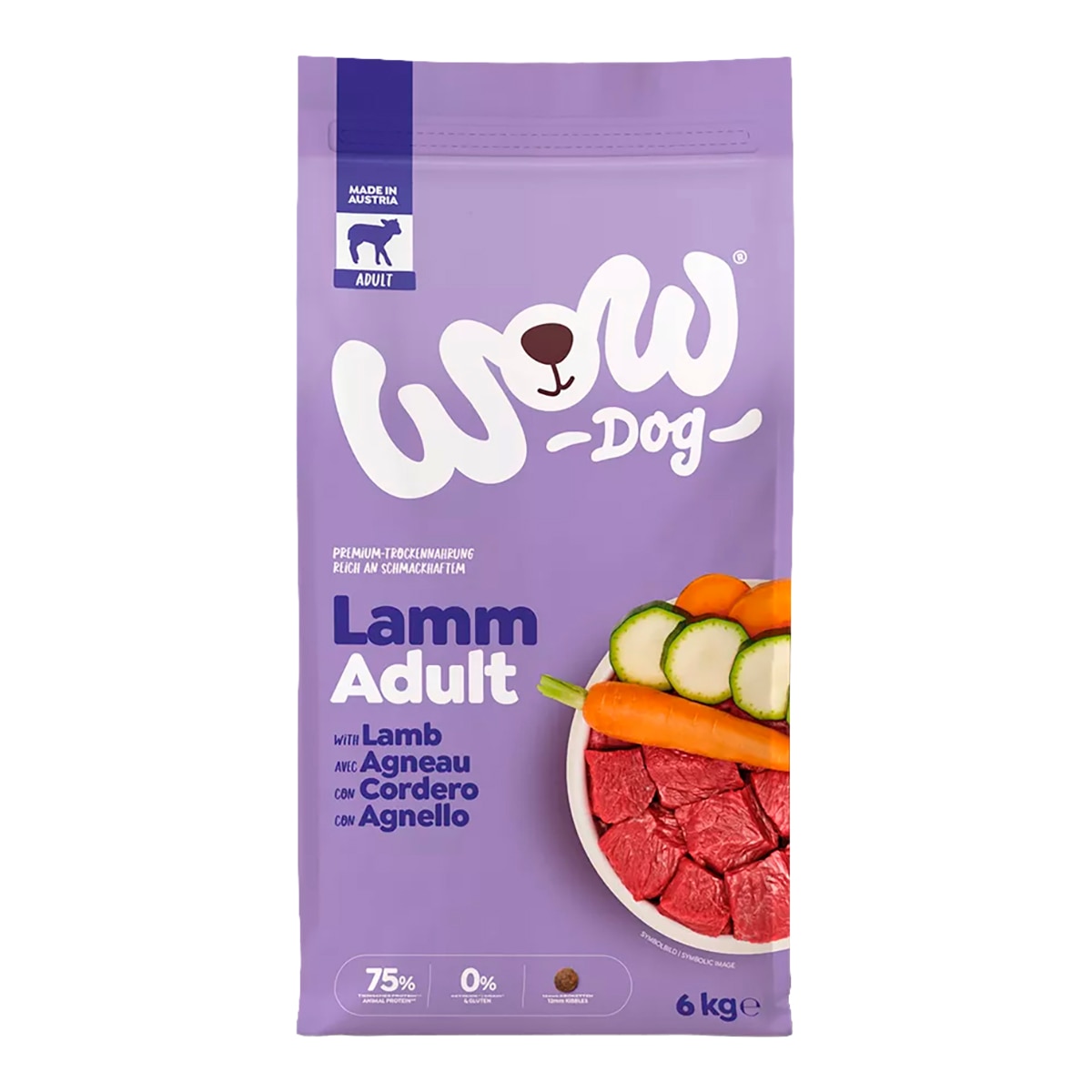 Wow - Pienso para perros adultos mini Wow cordero, batata y calabacín