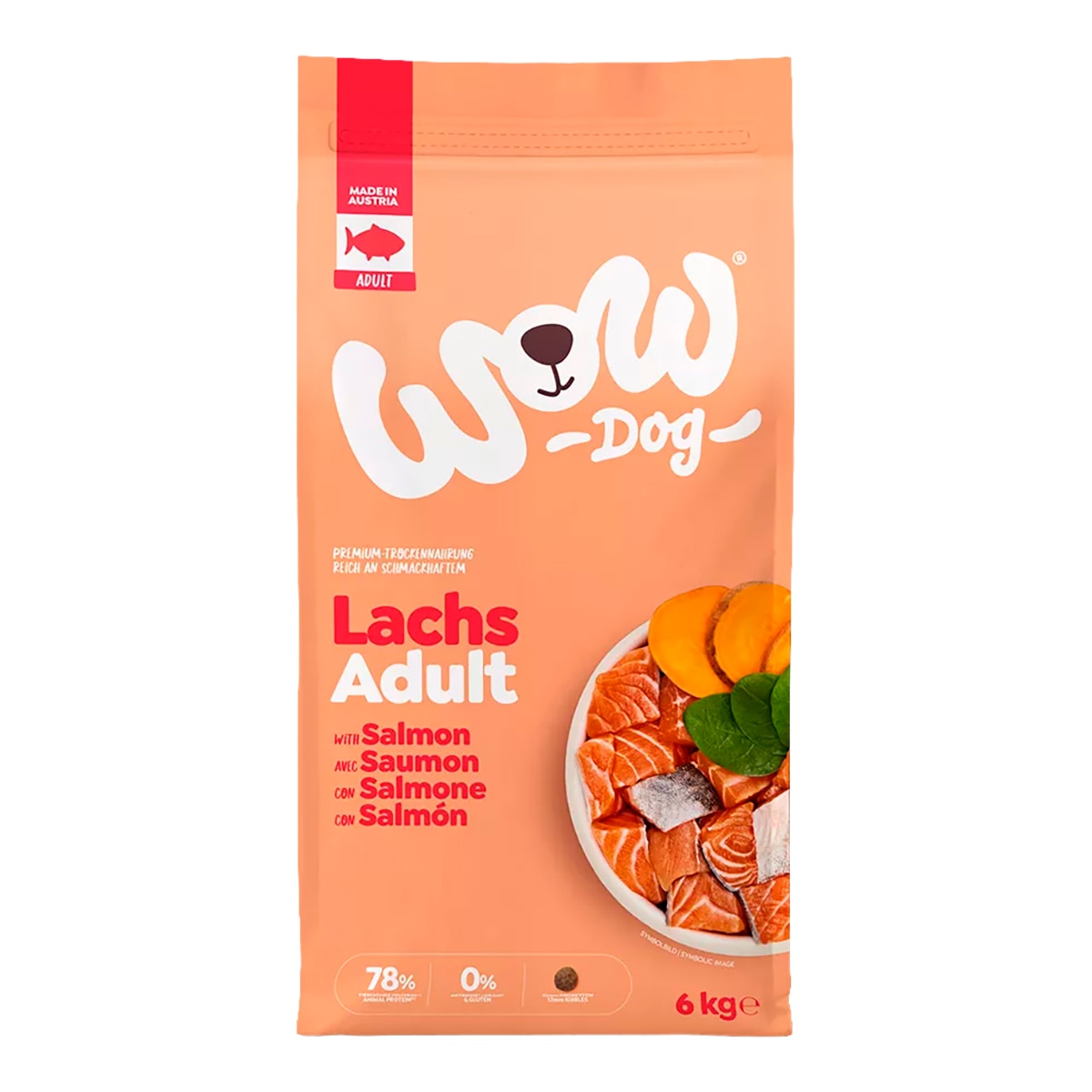 Wow - Pienso para perros adultos mini Wow salmón, espinacas y batata