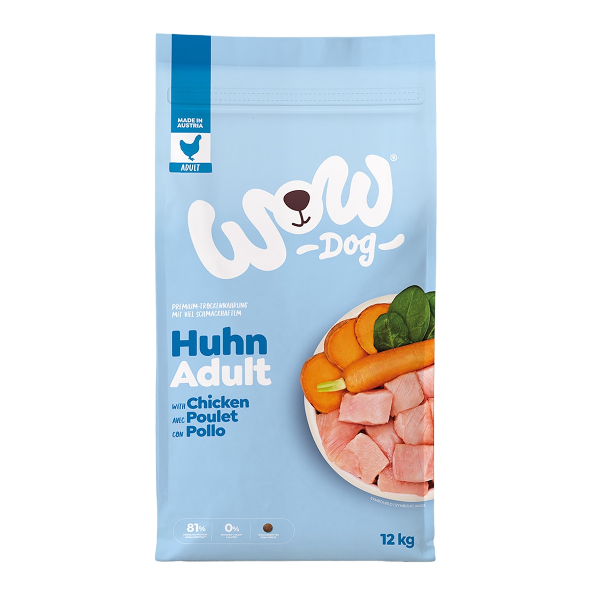 Wow - Pienso para perros adultos Wow pollo, espinacas y arándanos