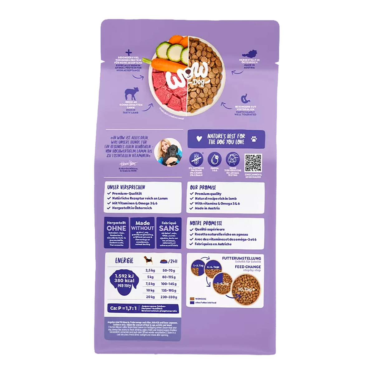 Pienso para perros adultos mini Wow cordero, batata y calabacín 2