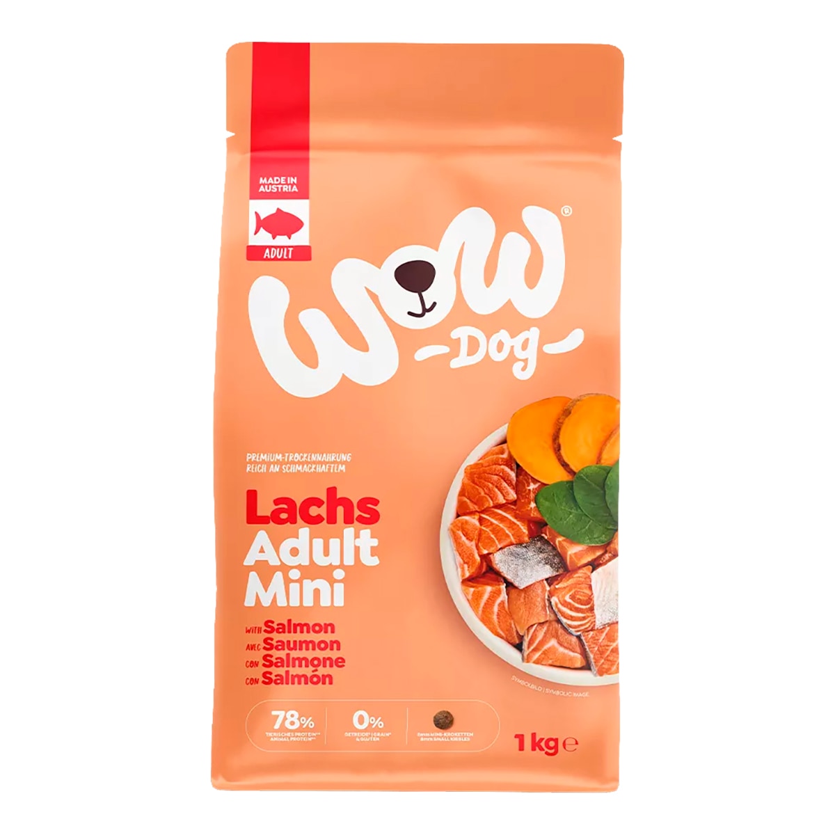 Wow - Pienso para perros adultos mini Wow salmón, espinacas y batata