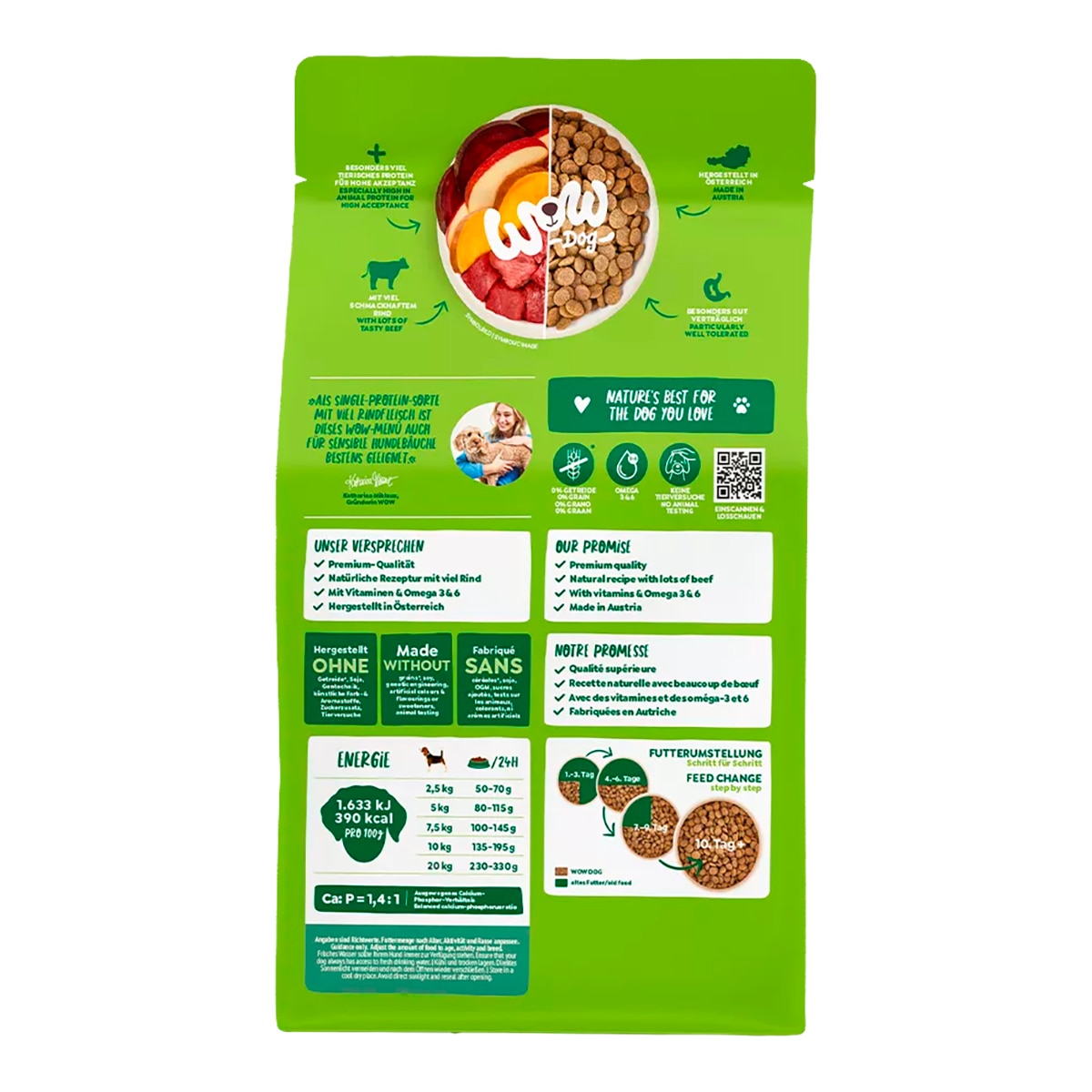 Pienso para perros adultos Wow ternera, manzana y remolacha 2