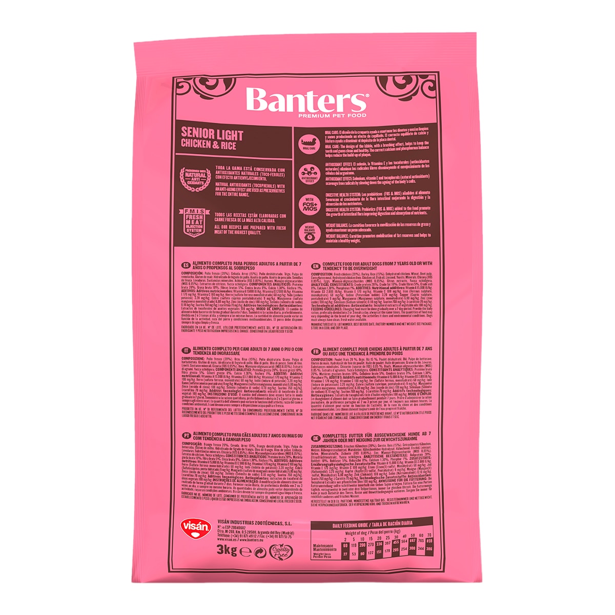 Pienso para perros sénior light Banters pollo y arroz 2
