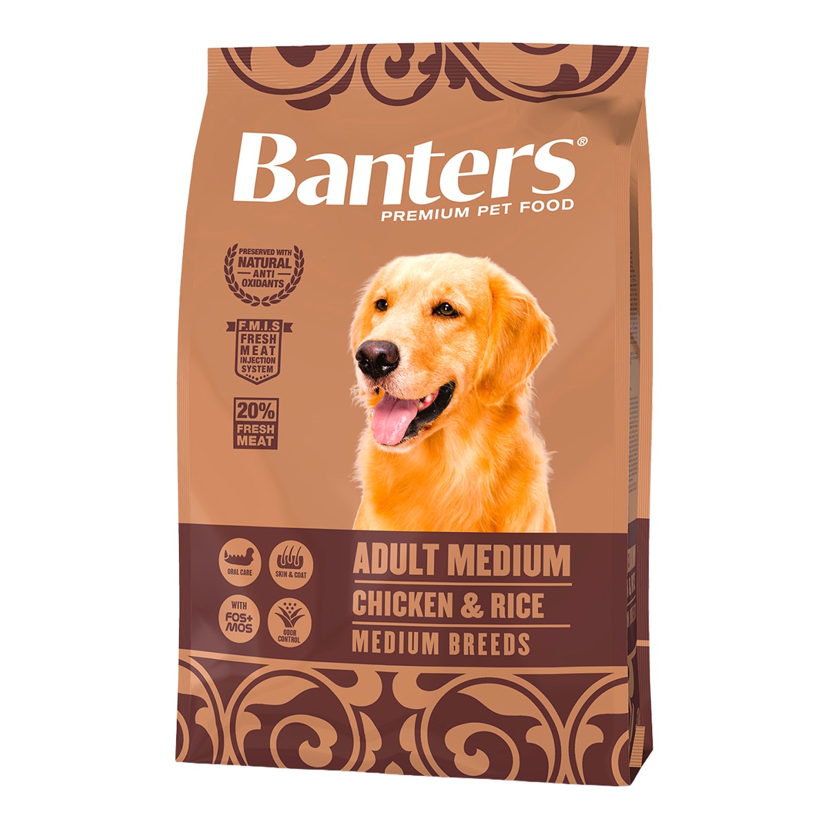 Imagen 1 de Pienso para perros adultos medianos Banters pollo y arroz