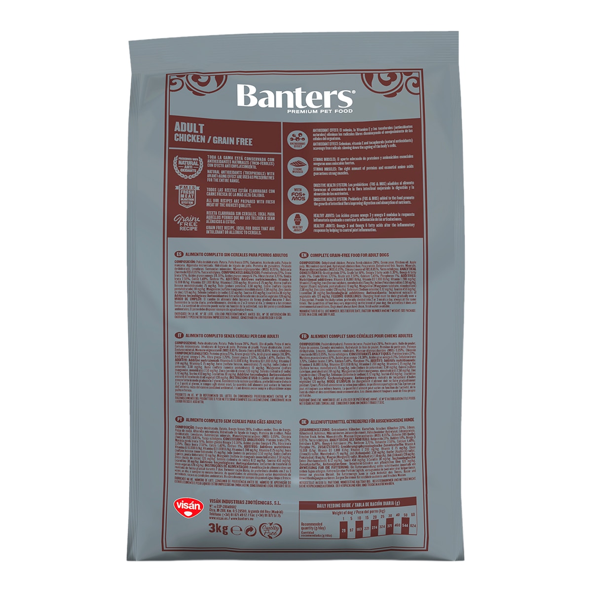 Pienso para perros adultos Grain Free Banters pollo 2
