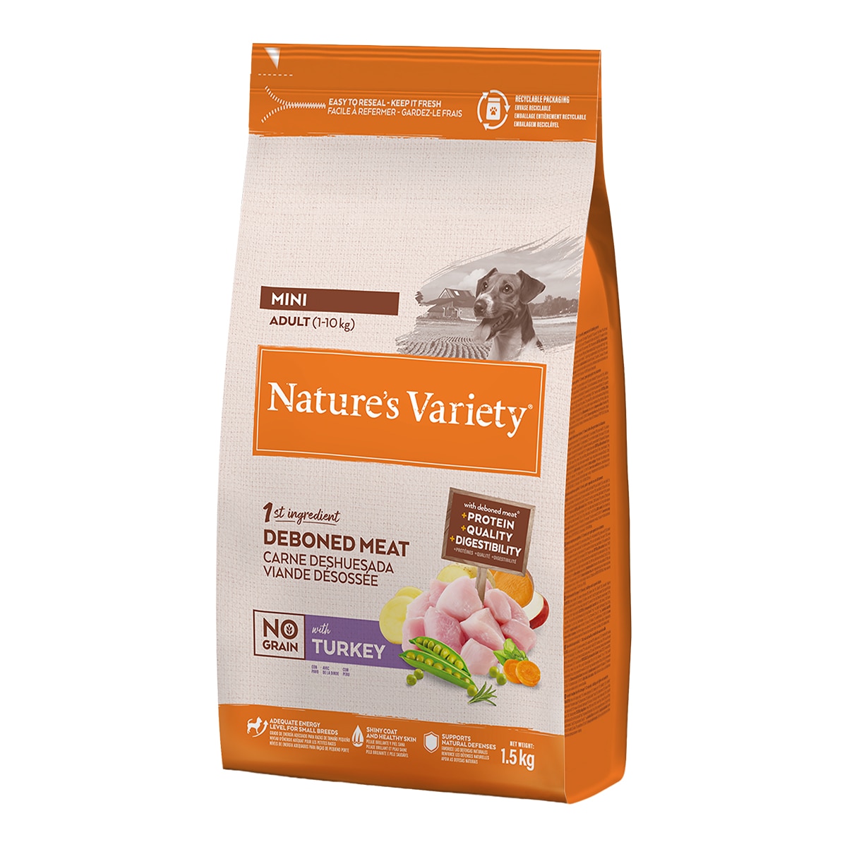Imagen 0 de Pienso para perros adultos minis Nature's Variety No Grains pavo