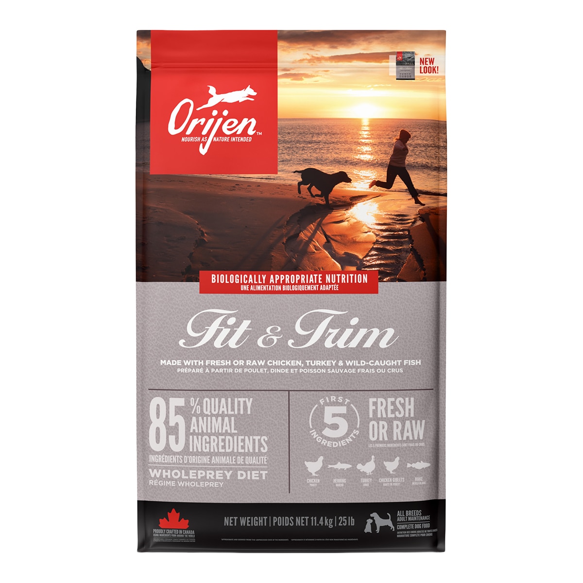 Imagen 0 de Pienso para perros adultos Fit & Trim sabor pollo, pavo y pescado Orijen 11,4 kg