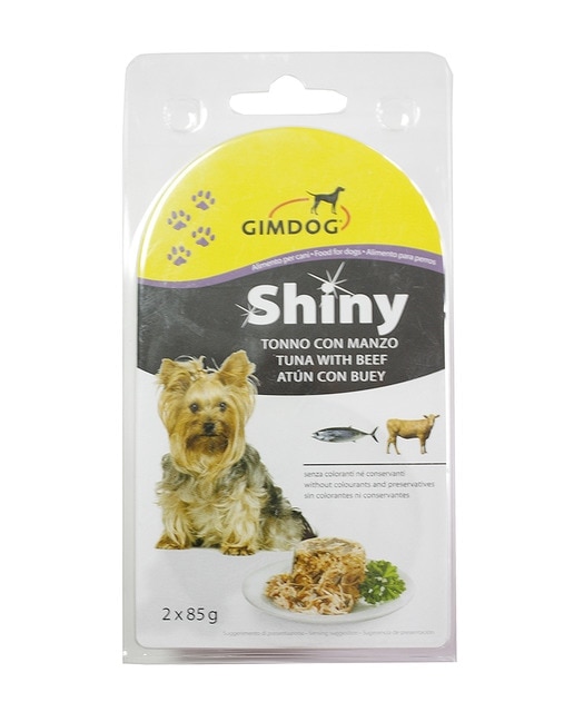 Gimdog - Comida húmeda para perros Gim Dog Shiny gelatina atún y buey 2 x 85 g