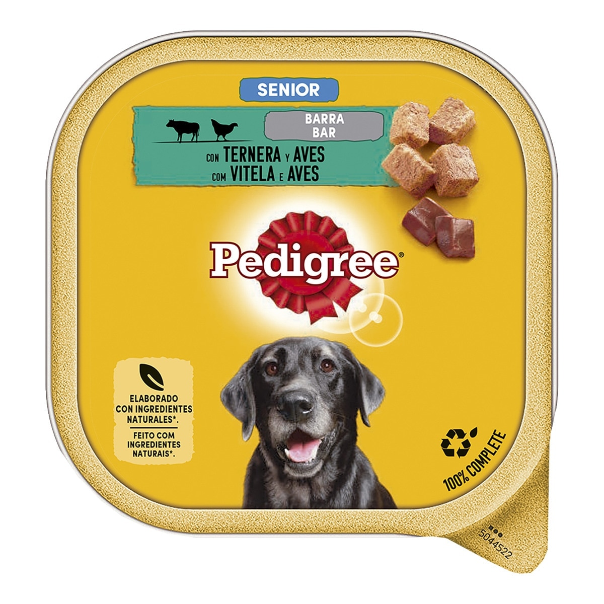 Pedigree - Comida húmeda para perros sénior Pedigree Tarrina paté ternera y aves 300 g