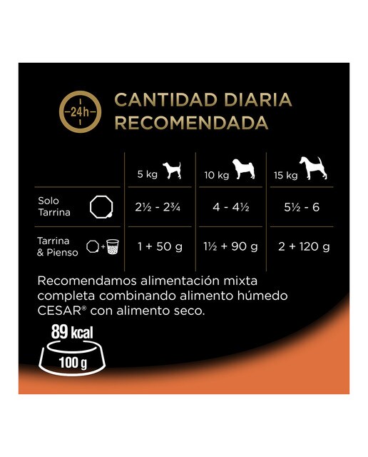 Comida húmeda para perros adultos César paté Selección Clásicos 4
