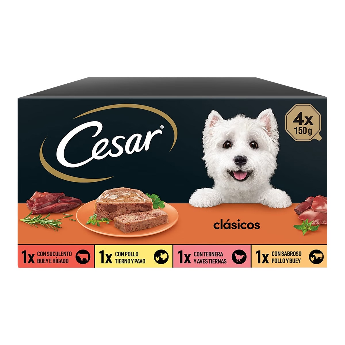 Imagen 7 de Comida húmeda para perros adultos César paté Selección Clásicos