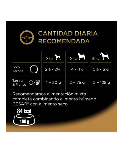 Imagen 4 de Comida húmeda para perros adultos Cesar MultiPack en salsa recetas campesinas
