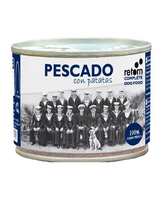 Retorn - Comida húmeda para perros adultos pequeños, medianos y grandes Retorn trozos pescado con patatas 185…