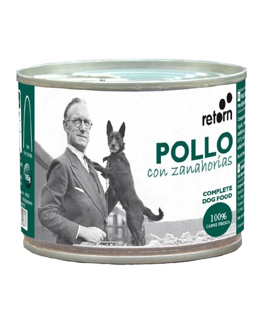 Comida húmeda para perros adultos Retorn trozos pollo con zanahorias