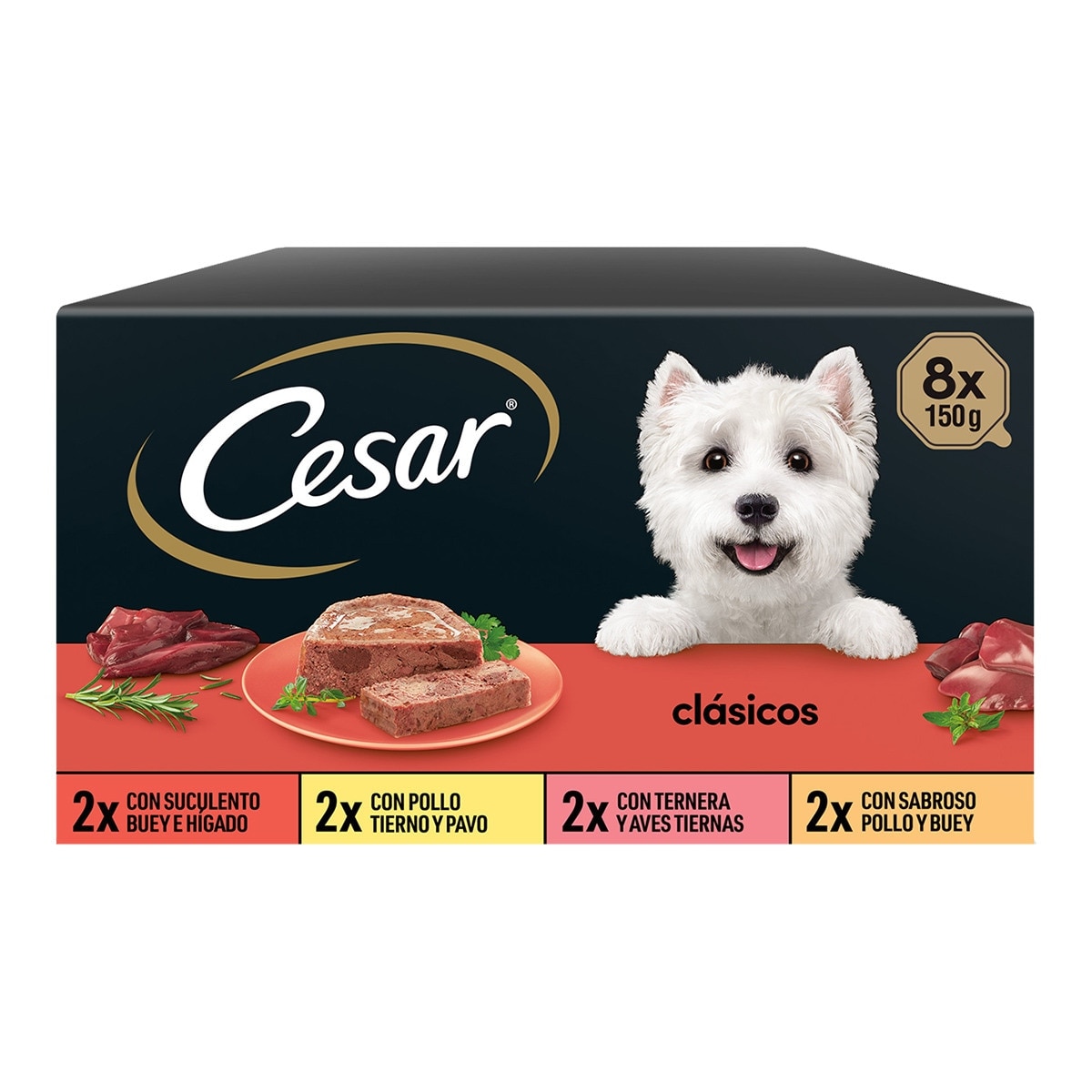 Cesar - Comida húmeda para perros adultos César paté Selección Clásicos