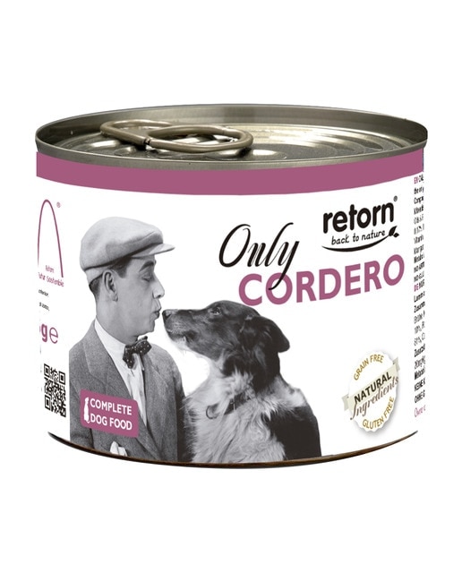 Retorn - Comida húmeda para perros adultos Retorn Only trozos cordero 185 g