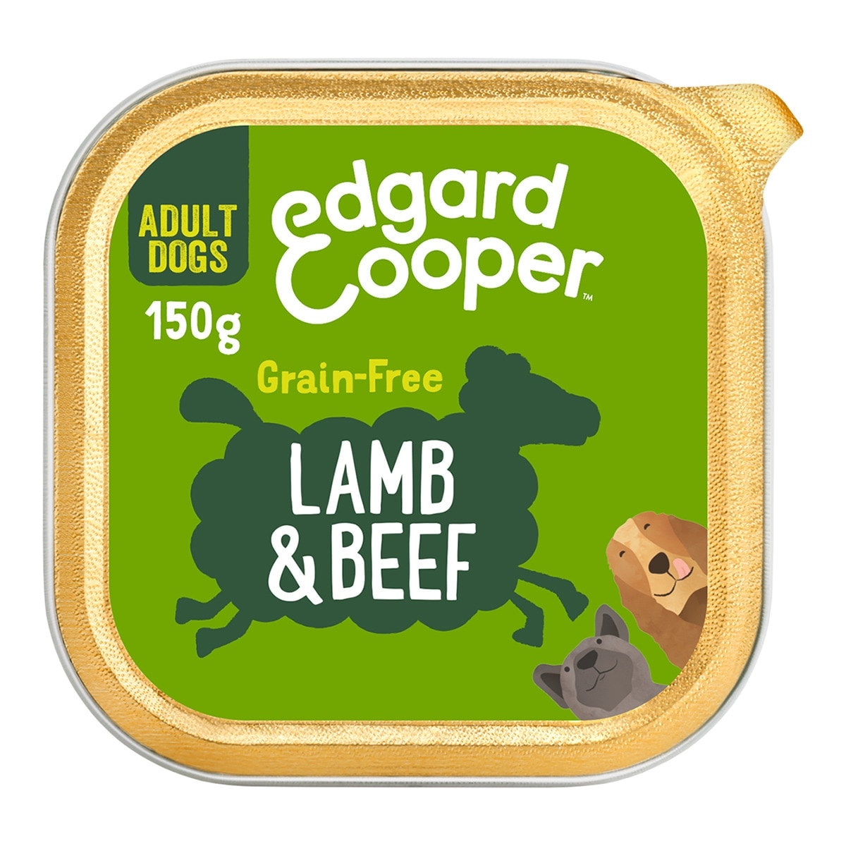 Edgard & Cooper - Comida húmeda para perros adultos Edgard & Cooper grain free paté cordero y vaca