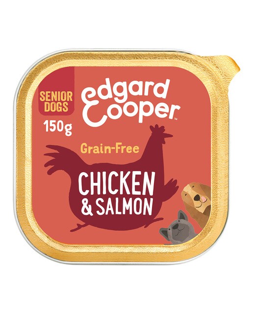 Edgard & Cooper - Comida húmeda para perros sénior Edgard & Cooper paté pollo y salmón 150 g