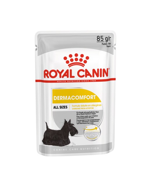 Royal Canin - Comida húmeda para perros adultos Royal Canin Dermacomfort paté.