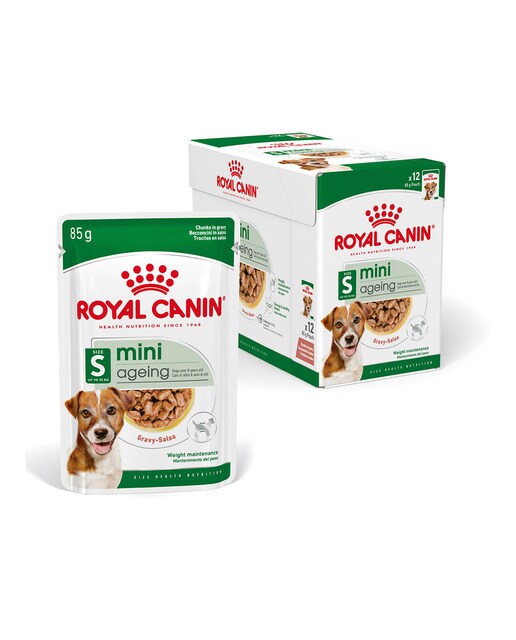 Royal Canin - Comida húmeda para perros sénior pequeños Royal Canin Mini Ageing en salsa