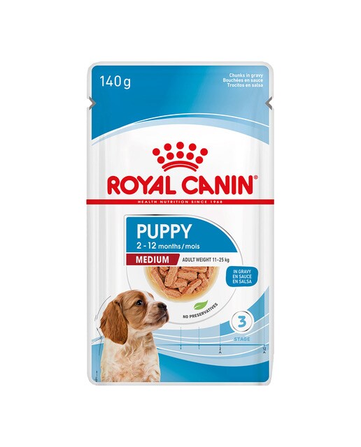 Royal Canin - Comida húmeda para perros cachorros medianos Royal Canin en salsa 140 g