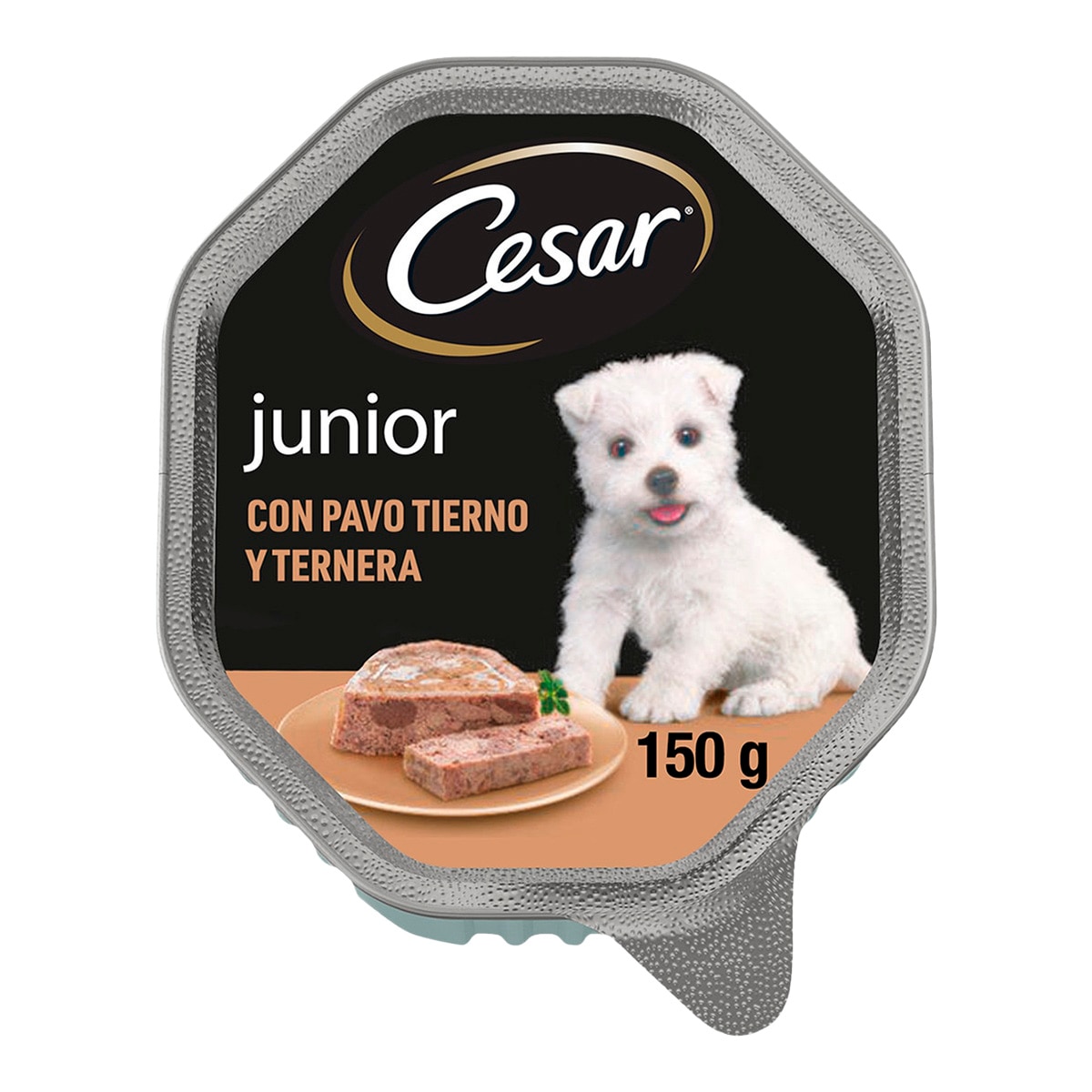 Imagen 7 de Comida húmeda para perros junior Cesar gelatina pavo y ternera 150 g