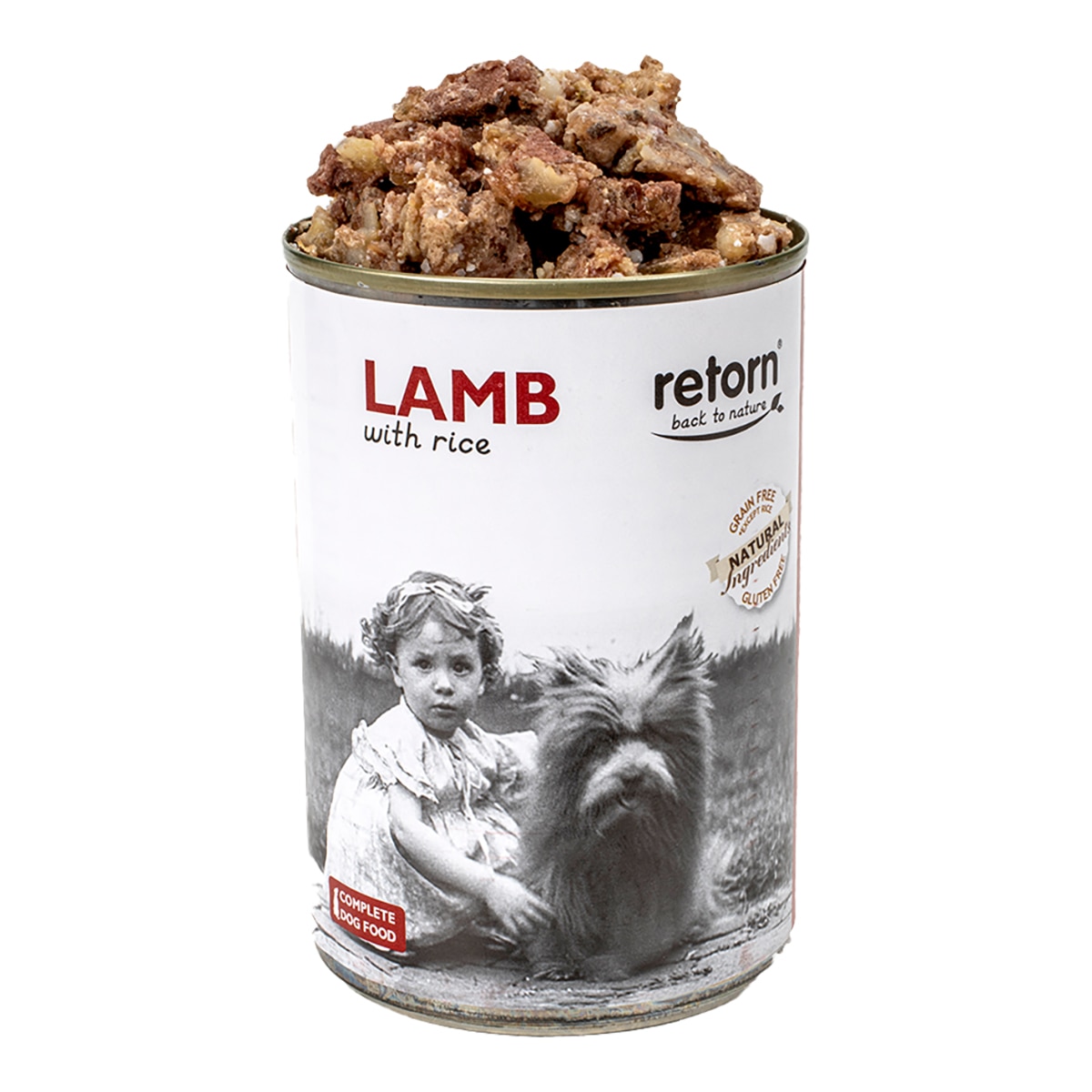Comida húmeda para perros adultos Retorn trozos cordero con arroz 400 g 2