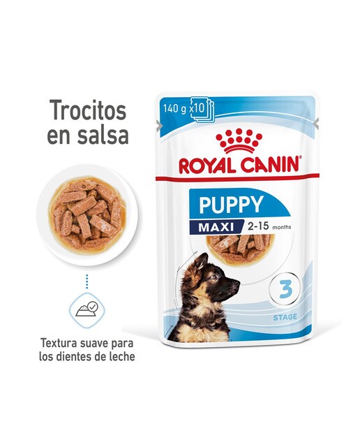 Comida húmeda para perros cachorros grandes Royal Canin en salsa 140 g 2