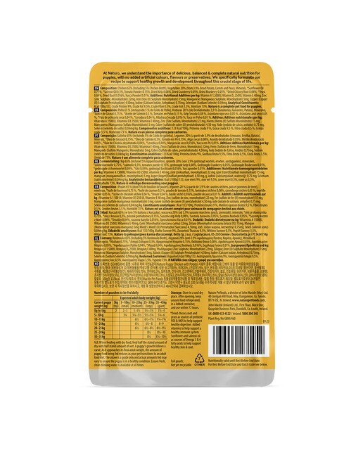 Comida húmeda para perros cachorros pequeños Naturo pollo y patatas grain free 150 g 2