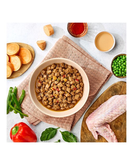 Comida húmeda para perros adultos Naturo pavo y vegetales grain free 390 g 2