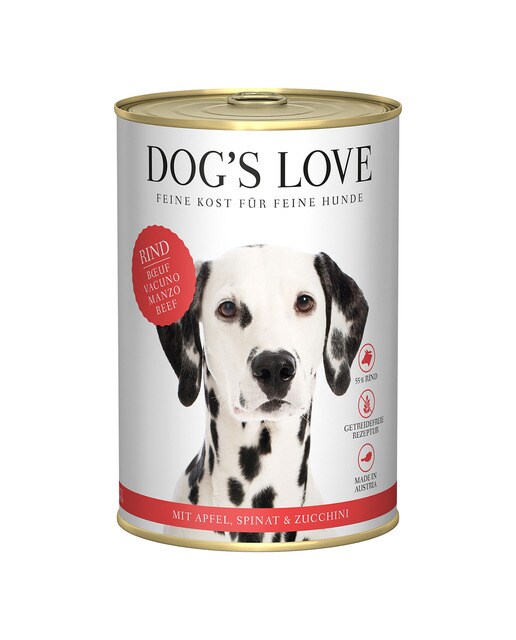 Dog's Love - Comida húmeda para perros adultos Dog's Love vacuno sin cereales 400 g