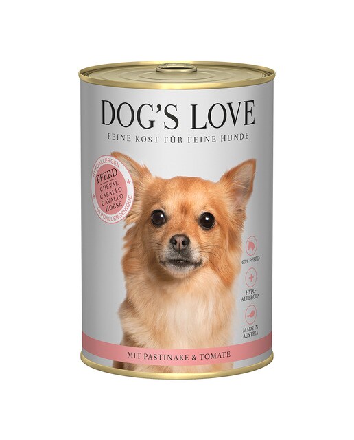 Dog's Love - Comida húmeda para perros adultos Dog's Love hipoalergénico caballo 400 g