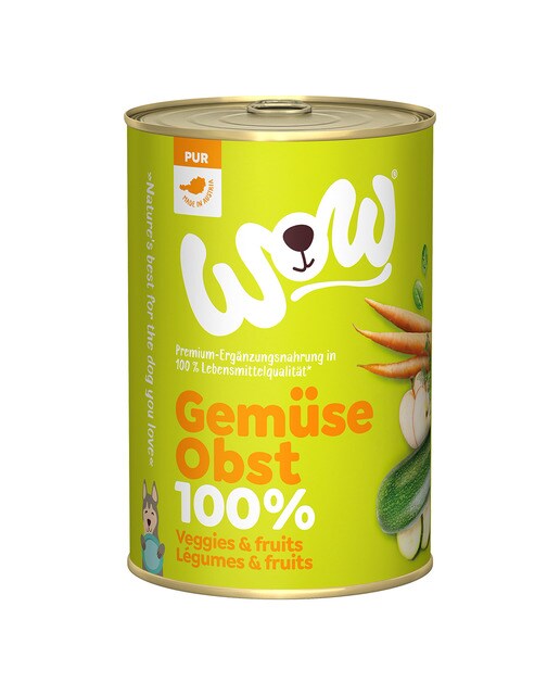 Wow - Comida húmeda para perros adultos Wow 100% verduras y frutas 400 g